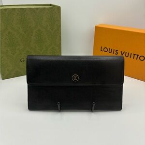 Chanel Coco Vintage Trifold Long Wallet